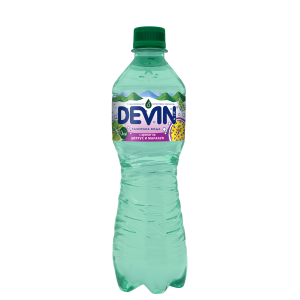 Carbonated water DEVIN with citrus and passion fruit aroma